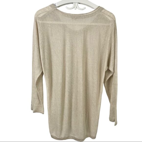BABATON 100% Linen Tunic Sweater in Natural Flax Size S - Picture 3 of 6